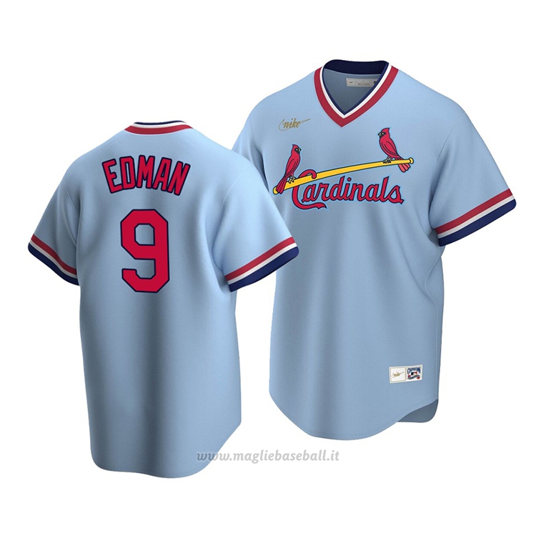 Maglia Baseball Uomo St. Louis Cardinals Tommy Edman Cooperstown Collection Road Blu